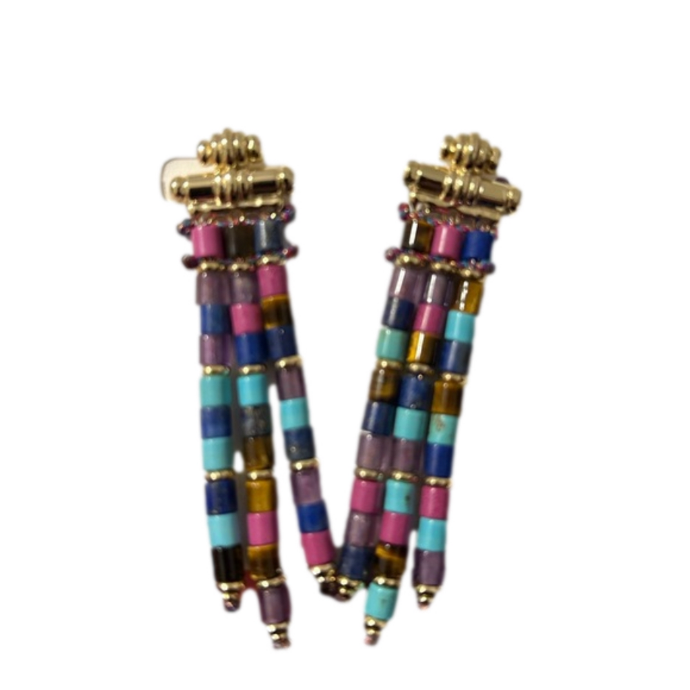 Kendra Scott Bree Statement Earrings in Mixed Stone NWOT - Picture 5 of 8